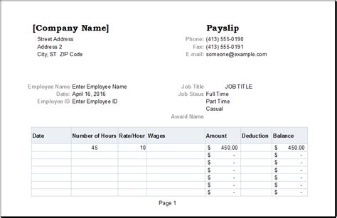 employee payslip.